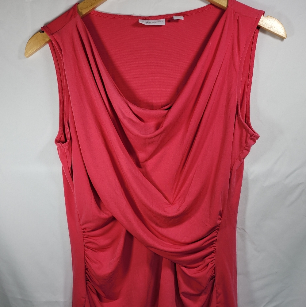 New York & Co. Women''s Medium Ruched Sleeveless Pink Blouse